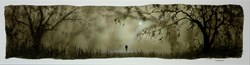 In Love in Richmond Park by John Waterhouse - Original on Paper sized 23x6 inches. Available from Whitewall Galleries